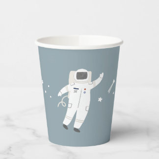 Twee De Maan Astronaut Space Party Papieren Bekers
