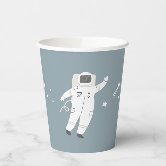 Twee De Maan Astronaut Space Party Papieren Bekers (Links)