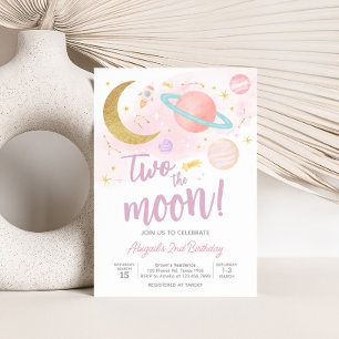 Twee de maan en sterren verjaardagsfeest kaart
