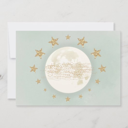 Twee de Maan Groen Goud Neutraal 2e Verjaardag In Kaart (Achterkant)
