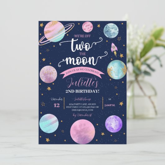 Twee de maan kaart (Staand voorkant)