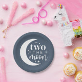 Twee de maan marine papieren bordje (Feest)