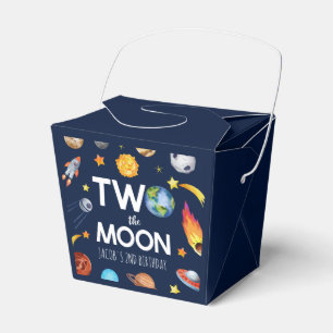 Twee De Maan Outer Space Planet Verjaardagsfeest Bedankdoosjes