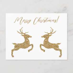 Twee deeg in Faux geel glitter met aangepaste teks Briefkaart