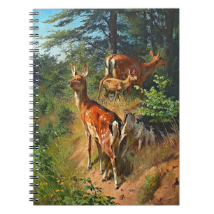 Twee deer en klap in het bos notitieboek