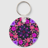 Twee Design mooie bloemen Sleutelhanger (Voorkant)