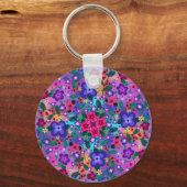 Twee Design mooie bloemen Sleutelhanger (Achterkant)