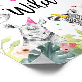 Twee dieren van de partij Wild Safari Tweede verja Poster (Hoek)