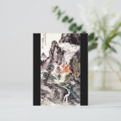 Twee divinities Dansen c. 1924 Japans schilderen Briefkaart (Staand voorkant)