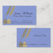 Twee dochters pens twee inkten blauw N Gold kleure Visitekaartje (Voorkant / Achterkant)