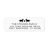 Twee Dogs Heart Name & Address Etiket (Voorkant)