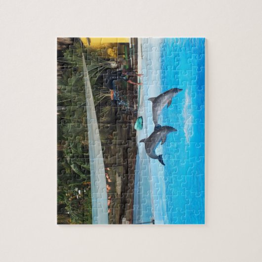 Twee dolfijnen legpuzzel (Verticaal)
