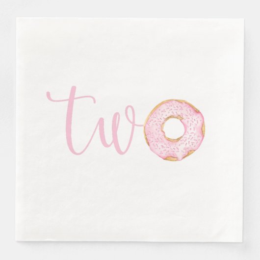 Twee donut servetten draaien (Voorkant)
