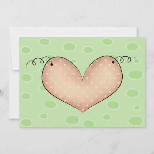 Twee doperwten in het Baby shower Kaart (Achterkant)