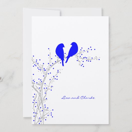 Twee Doves {royal} Wedding Invitations Kaart (Voorkant)