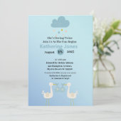 Twee dozen met een hittedouche voor baby kaart (Staand voorkant)