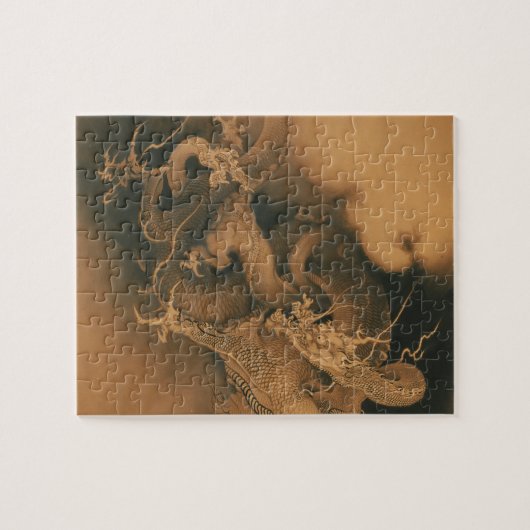 Twee Dragons in Clouds  Legpuzzel (Horizontaal)