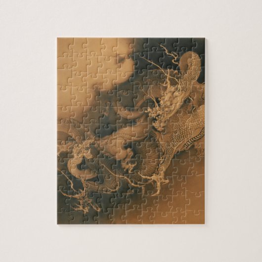 Twee Dragons in Clouds Legpuzzel (Verticaal)