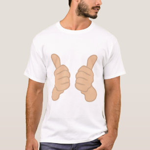 Twee duim omhoog t-shirt