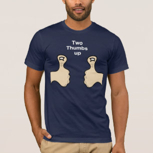 Twee duim omhoog t-shirt