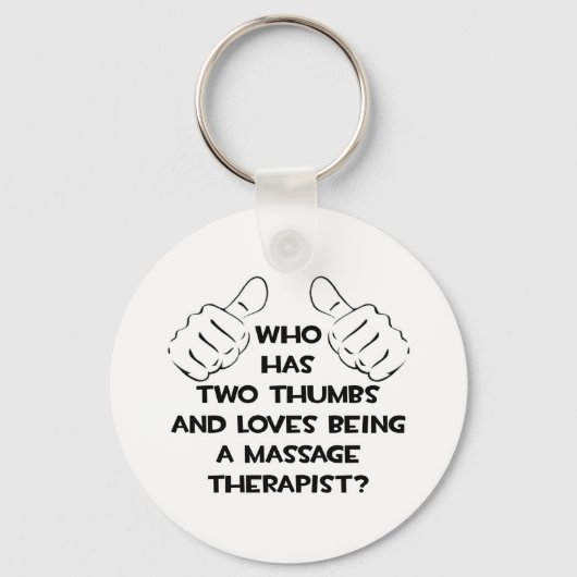 Twee duimen ... Massagetherapie Sleutelhanger (Voorkant)