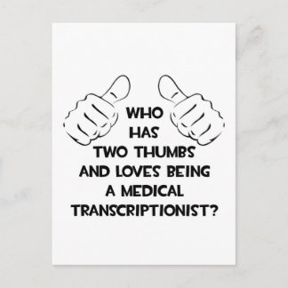 Twee duimen. Medische schrijver Briefkaart