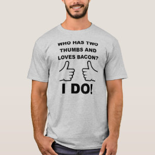 Twee Duimen Omhoog Bacon T-shirt