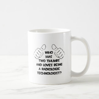 Twee duimen.. Radiologisch technoloog Koffiemok