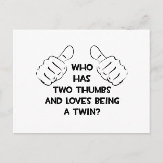Twee duimen ... Twin Briefkaart