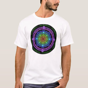 Twee dunne T-Shirt met regenboog en nachtbloemen