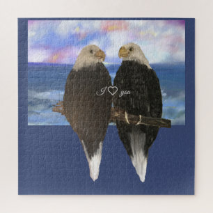 Twee Eagles &Personalized de Sjabloon van de Tekst Legpuzzel