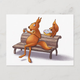 Twee eekhoorns feestdagenkaart