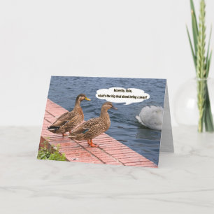 Twee eenden en een Swan Tail Kaart