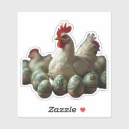 Twee eieren te makkelijk sticker