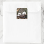 Twee Eigenaars Vierkante Sticker (Tas)