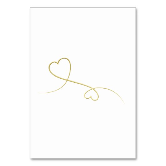Twee Elegant Gold Hearts | Aangepaste bruiloft Kaart (Achterkant)