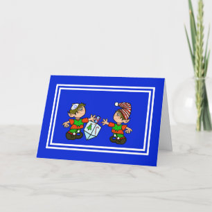 Twee Elves Chrismukkah Card Kaart