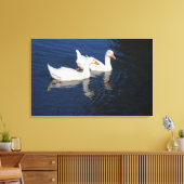 Twee Emden Geese Canvas Afdruk (Insitu (Woonkamer))
