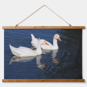 Twee Emden Geese Hangend Wandkleed