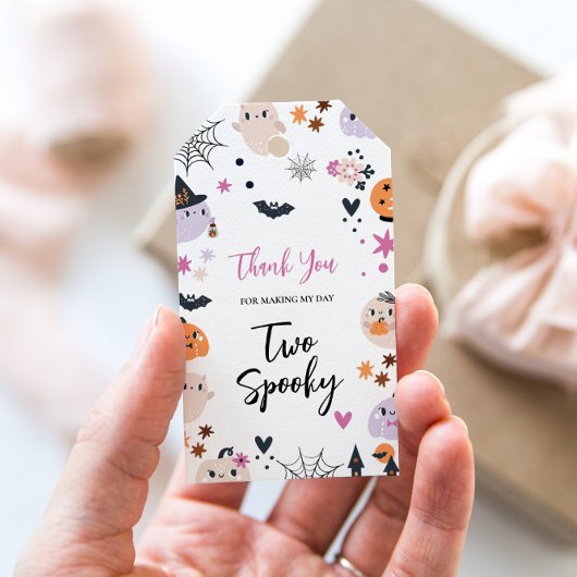 Twee enge Halloween Cadeaulabel