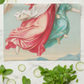 Twee engelen draag een klein kind theedoek (Gevouwen)