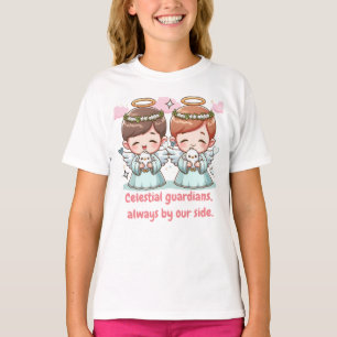 Twee engelen, hemelse bewakers.  t-shirt