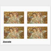 Twee engelen zingen kerstliederen Stickers (Vel)