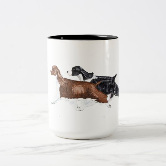Twee Engelse Springer Spaniels-Mok Tweekleurige Koffiemok (Center)