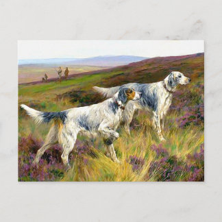 Twee Engelse zetters in een Field - Arthur Wardle Briefkaart