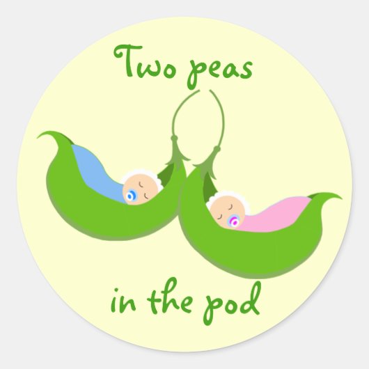 "Twee erwten in de peul" stickers (Voorkant)