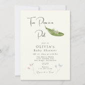 Twee erwten in een Baby shower Kaart (Voorkant)