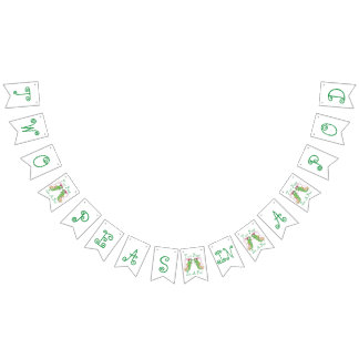 Twee erwten in een dubbele dop vlaggetjes