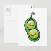 Twee erwten in een peul briefkaart (Voorkant / Achterkant)