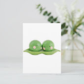 Twee erwten in een peul briefkaart (Staand voorkant)